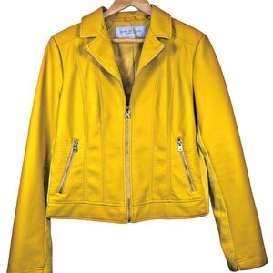 BUTTERY SOFT FAUX LEATHER JACKET, XL